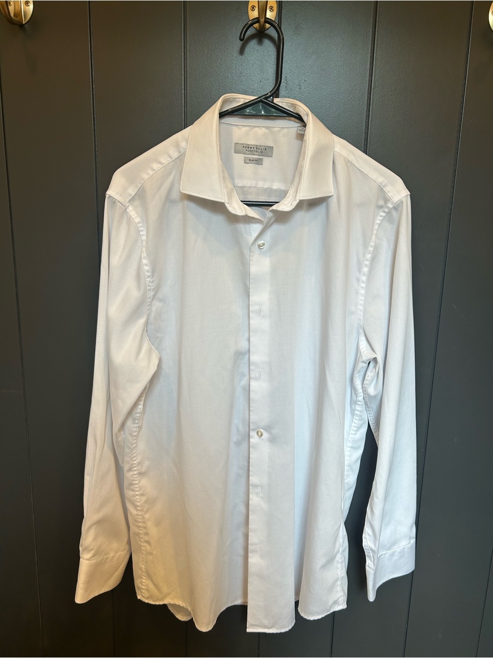Perry Ellis Men's White Dress Shirt